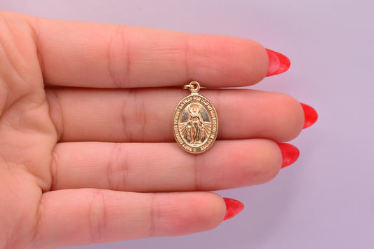 Dije Virgen Milagrosa / 1.42 Gr / 2.5 Cm / Oro amarillo 18k
