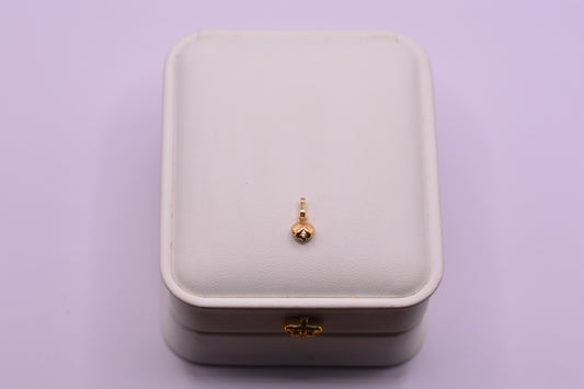 Dije Corazon X Diamantado / 0.27 Gr / 1.2 Cm / Oro amarillo 18k