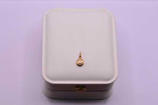 Dije Carita Feliz Inflada / 0.32 Gr / 1.5 Cm / Oro amarillo 18k