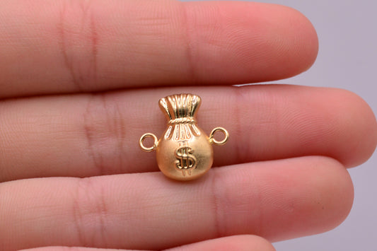 Herraje Bolsa dinero / 0.45 Gr / 1.5 Cm / Oro amarillo 18k