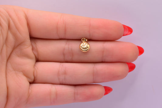 Dije Carita Feliz Inflada / 0.32 Gr / 1.5 Cm / Oro amarillo 18k