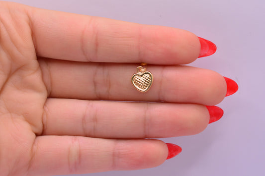 Dije Corazon Diamantado / 0.30 Gr / 1.5 Cm / Oro amarillo 18k
