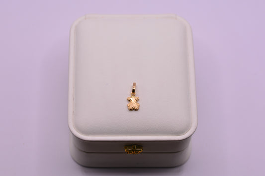 Dije Oso TC Diamantado / 0.38 Gr / 1.5 Cm / Oro amarillo 18k