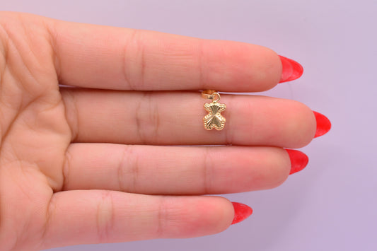 Dije Oso TC Diamantado / 0.38 Gr / 1.5 Cm / Oro amarillo 18k