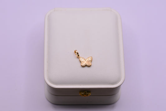 Dije Mariposa Diamantado / 0.58 Gr / 2 Cm / Oro amarillo 18k
