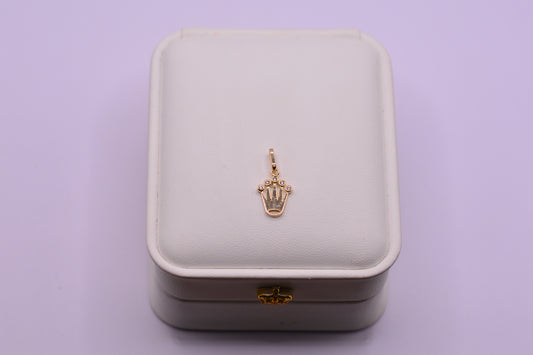 Dije Silueta Corona RX Circones / 0.94 Gr / 2 Cm / Oro amarillo 18k