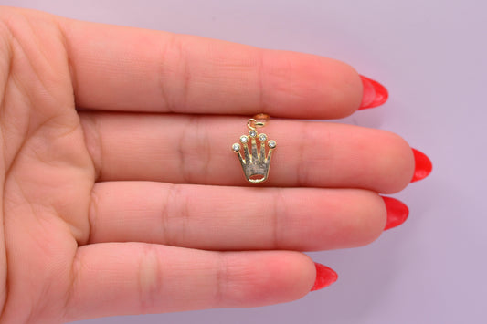 Dije Silueta Corona RX Circones / 0.94 Gr / 2 Cm / Oro amarillo 18k