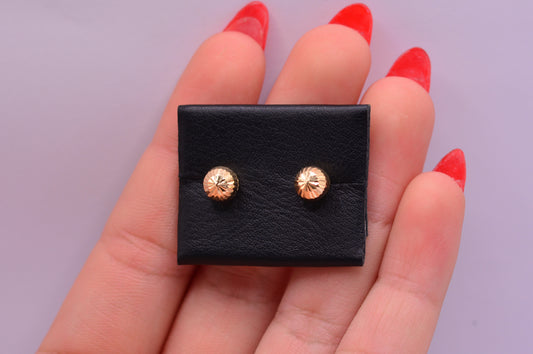 Topos Bola Diamantado / 0.70 Gr / 6 mm / Oro amarillo 18k
