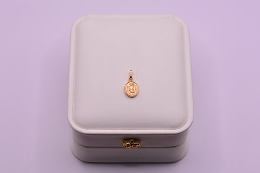 Dije Virgen Guadalupe Centro Diamantado / 0.44 Gr / 1.7 Cm / Oro amarillo 18k