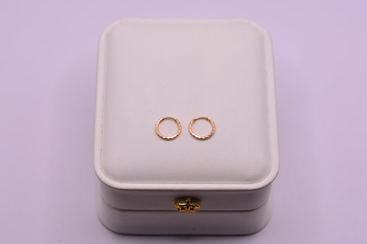 Candonga Imperdibles Diamantada / 0.41 Gr / 1 Cm / Oro amarillo 18k