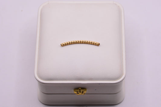 Herraje Cilindro entorchado / 0,27 Gr / 3 Cm / Oro amarillo 18k