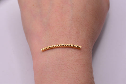 Herraje Cilindro entorchado / 0,27 Gr / 3 Cm / Oro amarillo 18k