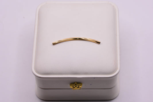 Herraje Cilindro liso / 0,31 Gr / 4 Cm / Oro amarillo 18k