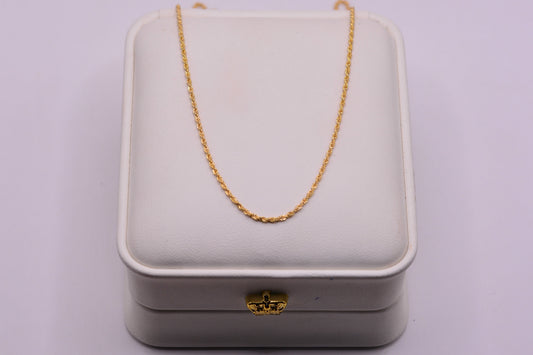 Cadena LAZO / 0.50 Gr / 50 Cm / 0,80 mm / Oro amarillo 18k / It