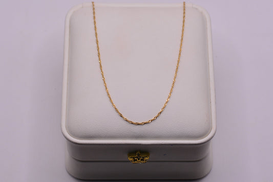 Cadena Singapur / 1,00 Gr / 45 Cm / 1 mm / Oro amarillo 18k / It