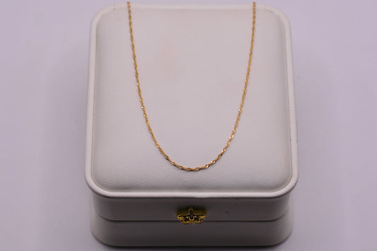 Cadena singapur / 1.00 Gr / 45 Cm / 1,65 mm / Oro amarillo 18k / It
