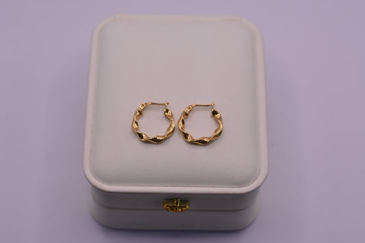 Candonga Entorchadas Serpiente / 1.35 Gr / 2 Cm / Oro amarillo 18k