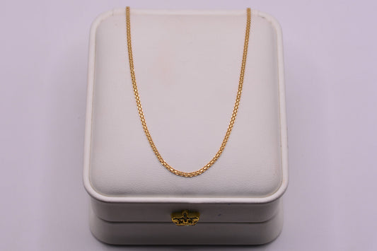 Cadena china / 2,58 Gr / 45 Cm / 1,5 mm / Oro amarillo 18k / It