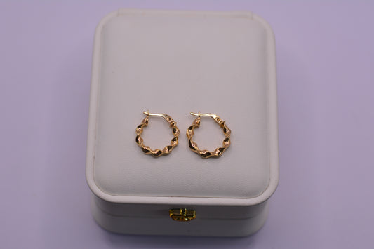 Candonga Entorchadas Espiral / 1.25 Gr / 1.7 Cm / Oro amarillo 18k