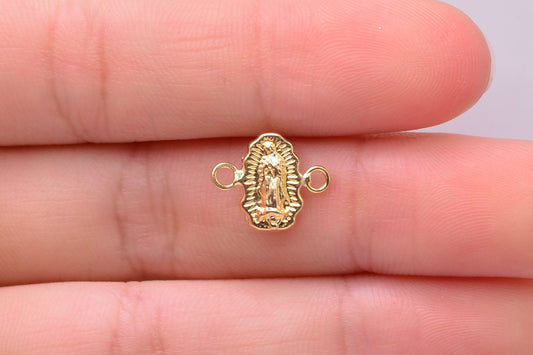 Herraje Virgen guadalupe silueta / 0.33 Gr / 1 Cm / Oro amarillo 18k