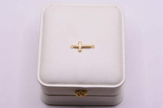 Herraje Cruz lisa / 0.46 Gr / 2.5 Cm / Oro amarillo 18k