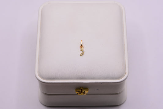 Dije estrella circones / 0,23 Gr / 1,4 Cm / Oro amarillo 18k