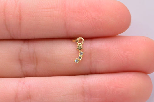 Dije estrella circones / 0,23 Gr / 1,4 Cm / Oro amarillo 18k