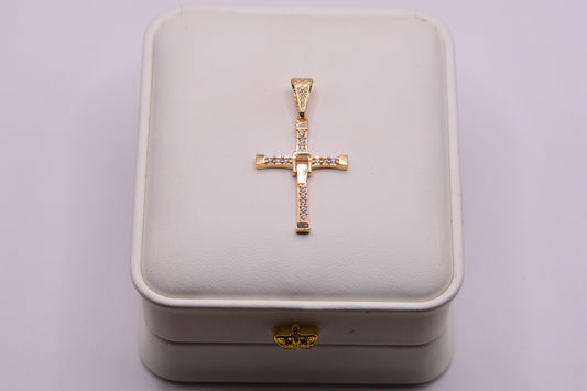 Dije Cruz toreto / 2,40 Gr / 4 Cm / Oro amarillo 18k