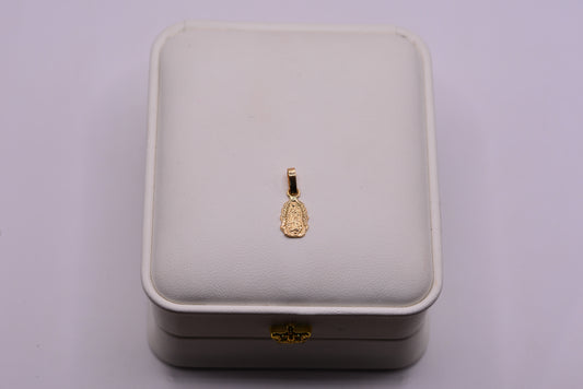 Dije GUADALUPE SILUETA / 0.25 Gr / 1,5 Cm / Oro amarillo 18k