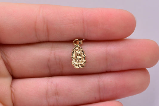 Dije GUADALUPE SILUETA / 0.25 Gr / 1,5 Cm / Oro amarillo 18k