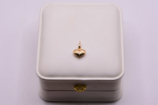 Dije Corazon inflado / 0.26 Gr / 1 Cm / Oro amarillo 18k