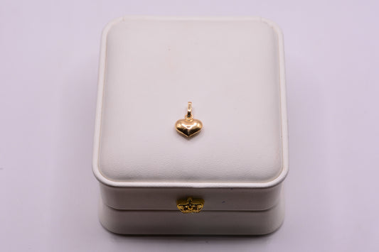 Dije Corazon inflado liso / 0.25 Gr / 1.2 Cm / Oro amarillo 18k