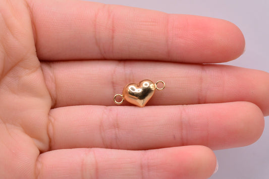 Herraje Corazon inflado / 0.32 Gr / 1.3 Cm / Oro amarillo 18k