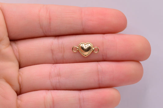 Herraje Corazon puntos / 0,25 Gr / 1,4 Cm / Oro amarillo 18k