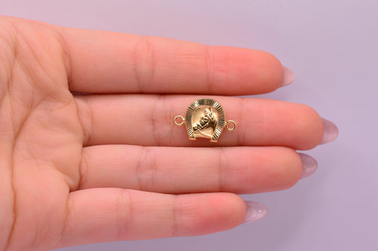 Herraje Herradura caballo diamantado / 0.83 Gr / 1.7 Cm / Oro amarillo 18k