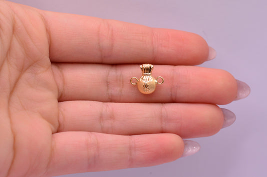 Herraje Bolsa dinero / 0.47 Gr / 1.3 Cm / Oro amarillo 18k