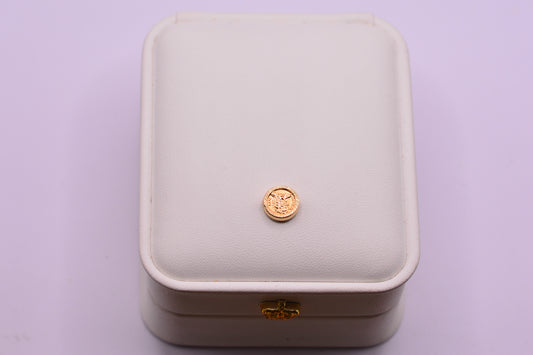 Herraje San miguel Arcangel tambor diamantado / 0.43 Gr / 1 Cm / Oro amarillo 18k