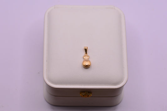 Dije Bolsa dinero / 0.48 Gr / 1.8 Cm / Oro amarillo 18k