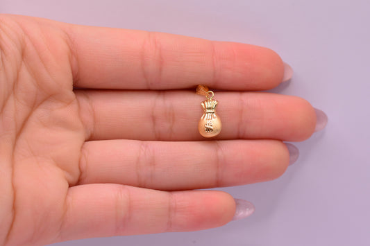 Dije Bolsa dinero / 0.48 Gr / 1.8 Cm / Oro amarillo 18k