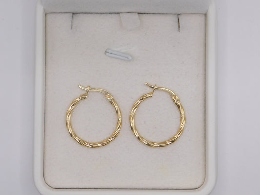 Candonga trenzada / 1,47 Gr / 2 Cm / Oro amarillo 18k