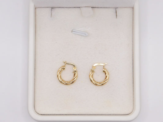Candonga rayada / 1,11 Gr / 1,4 Cm / Oro amarillo 18k