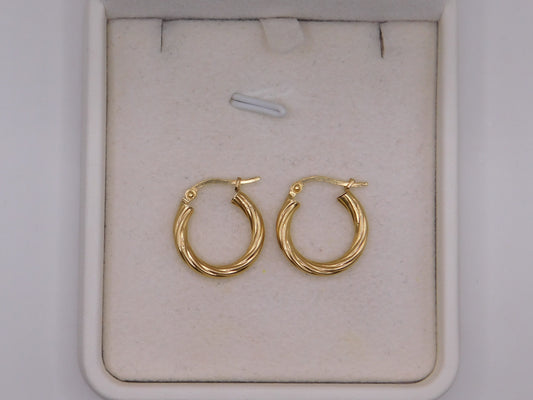 Candonga entrelazada grande / 1,80 Gr / 1,6 Cm / Oro amarillo 18k