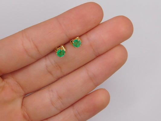 Topos Esmeraldas / 1,15 Gr / Oro amarillo 18k