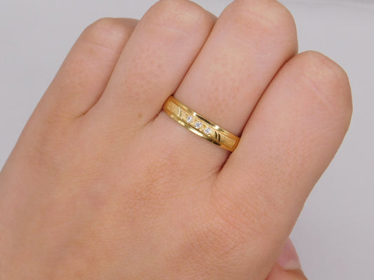 Anillo argolla circones / 3,00 Gr / Talla 11 / Oro amarillo 18k