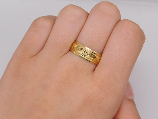 Anillo argolla cruz / 2,90 Gr / Talla 10 / Oro amarillo 18k