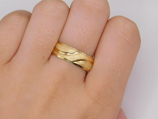 Anillo argolla bisel / 3,09 Gr / Talla 12 / Oro amarillo 18k