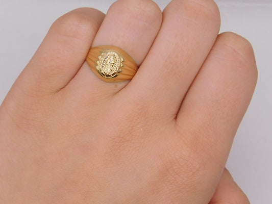 Anillo virgen guadalupe / 1,78 Gr / Talla 5 / Oro amarillo 18k