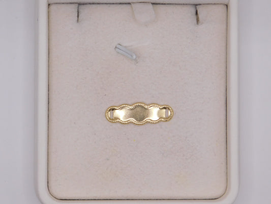 Herraje placa nube / 0,40 Gr / 2,3 Cm / Oro amarillo 18k