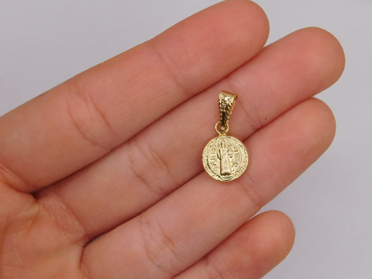Dije San benito / 0,64 Gr / 2 Cm / Oro amarillo 18k